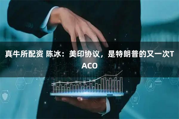 真牛所配资 陈冰：美印协议，是特朗普的又一次TACO