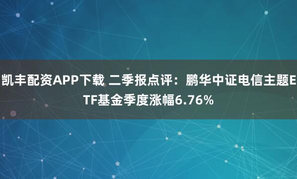 凯丰配资APP下载 二季报点评：鹏华中证电信主题ETF基金季度涨幅6.76%